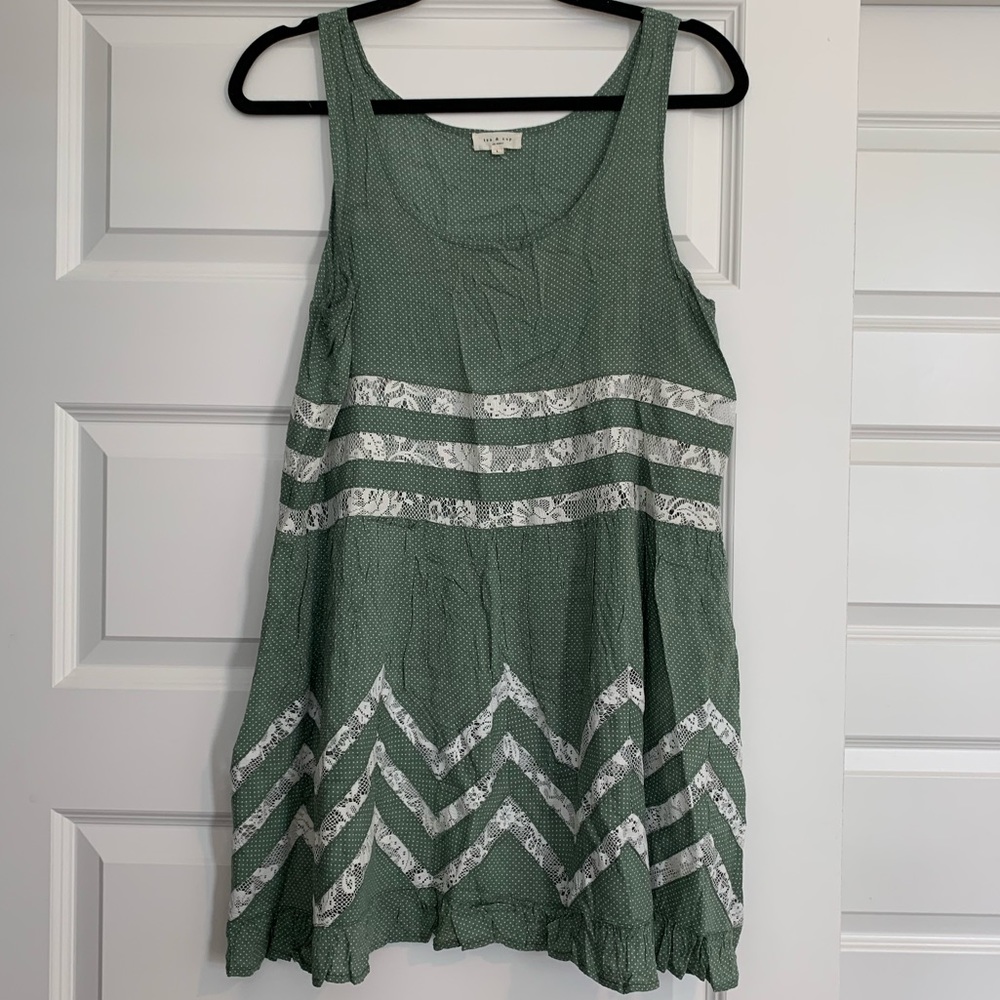 Free People Look-a-Like Green Dress